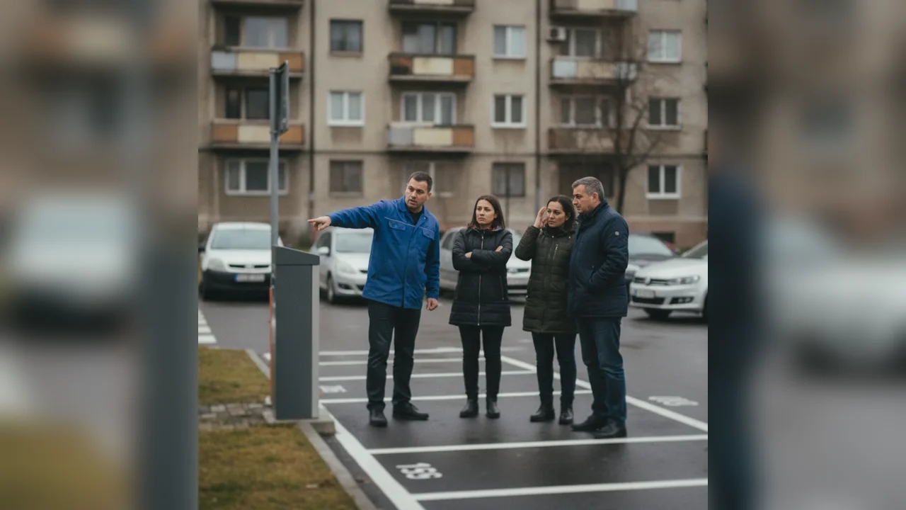 Prețuri mari la parcări pe Năsăudului, locatarii cer exclusivitate