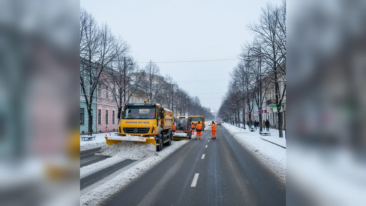 Primăria Bistrița anunță intervenții intense cu utilaje proprii pe străzile municipiului
