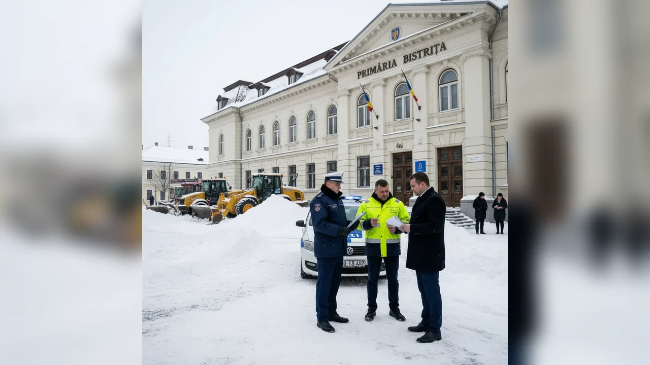 Primăria Bistrița contestă amenzile Poliției pentru deszăpezire, primite la început de 2026