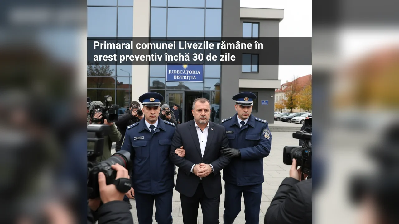 Primarul din Livezile rămâne în arest preventiv încă 30 de zile, a decis Tribunalul Bistrița-Năsăud
