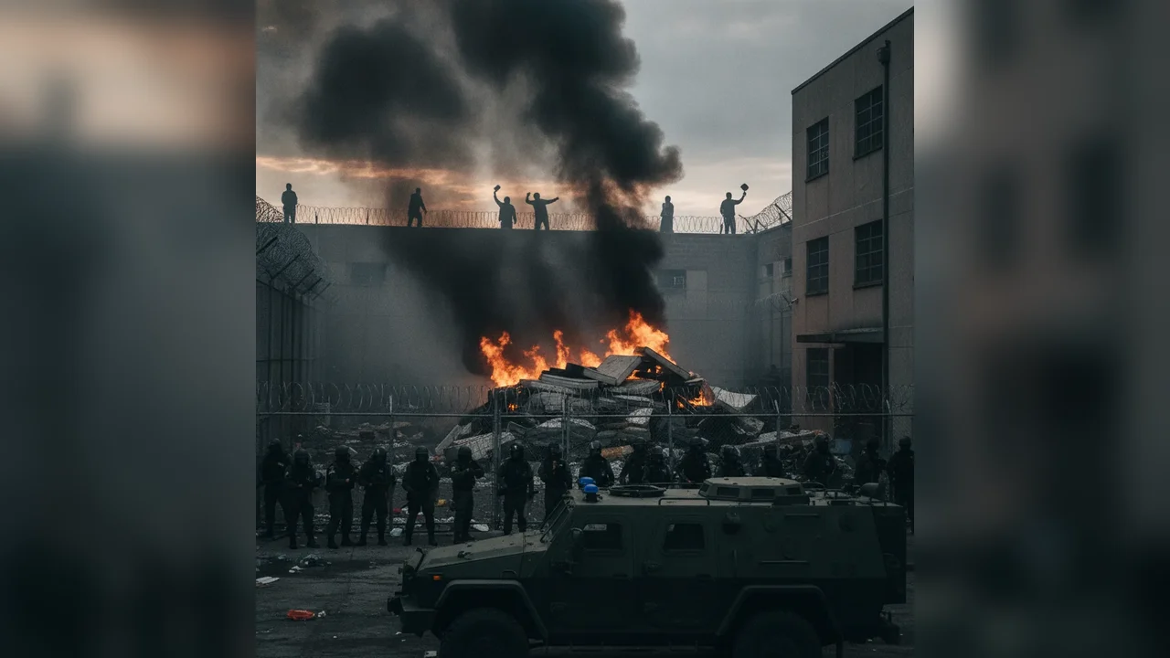 Proteste la Penitenciarul Bistrița: Incendierea saltelelor