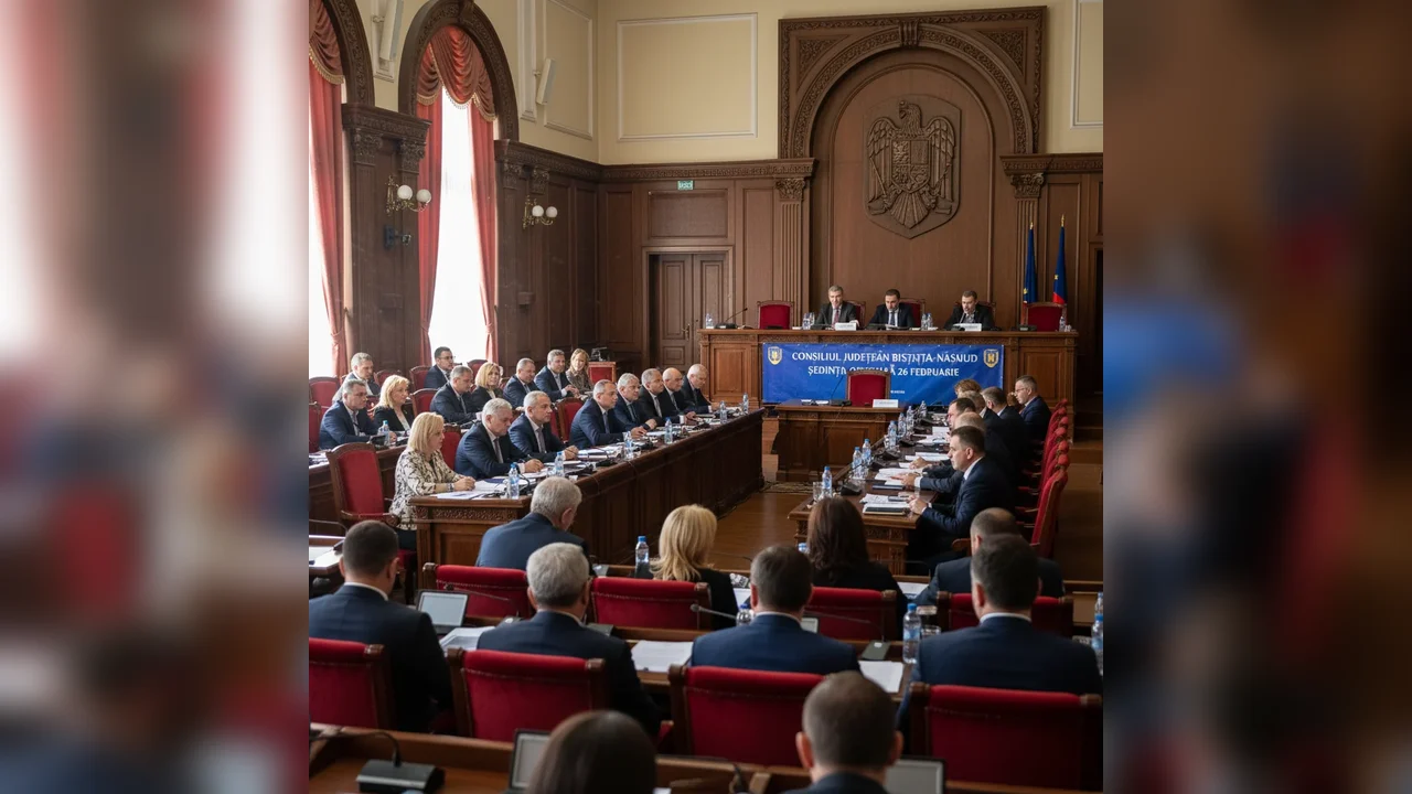 Ședință ordinară a Consiliului Județean Bistrița-Năsăud programată pe 26 februarie la Bistrița