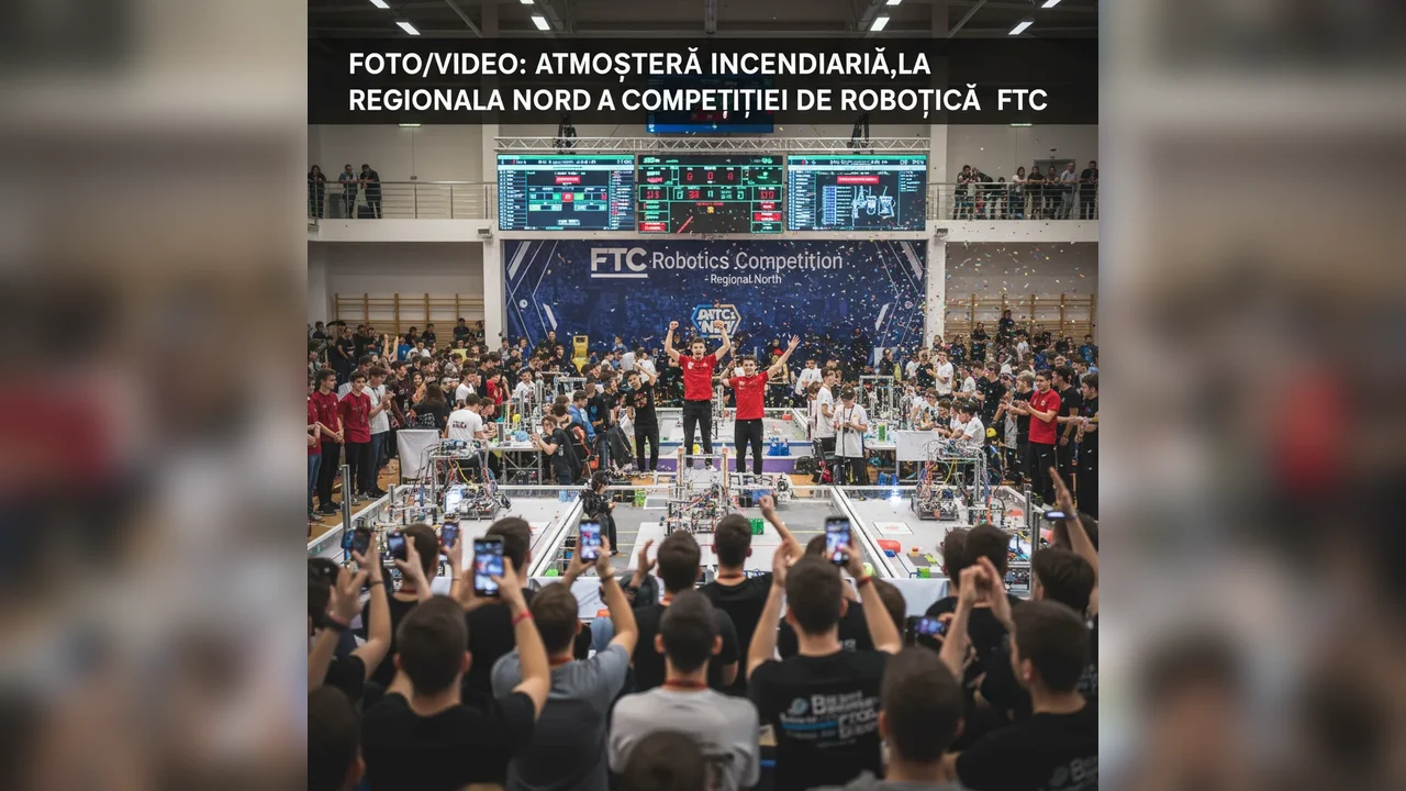 Show spectaculos la etapa regională FTC de robotică din nord