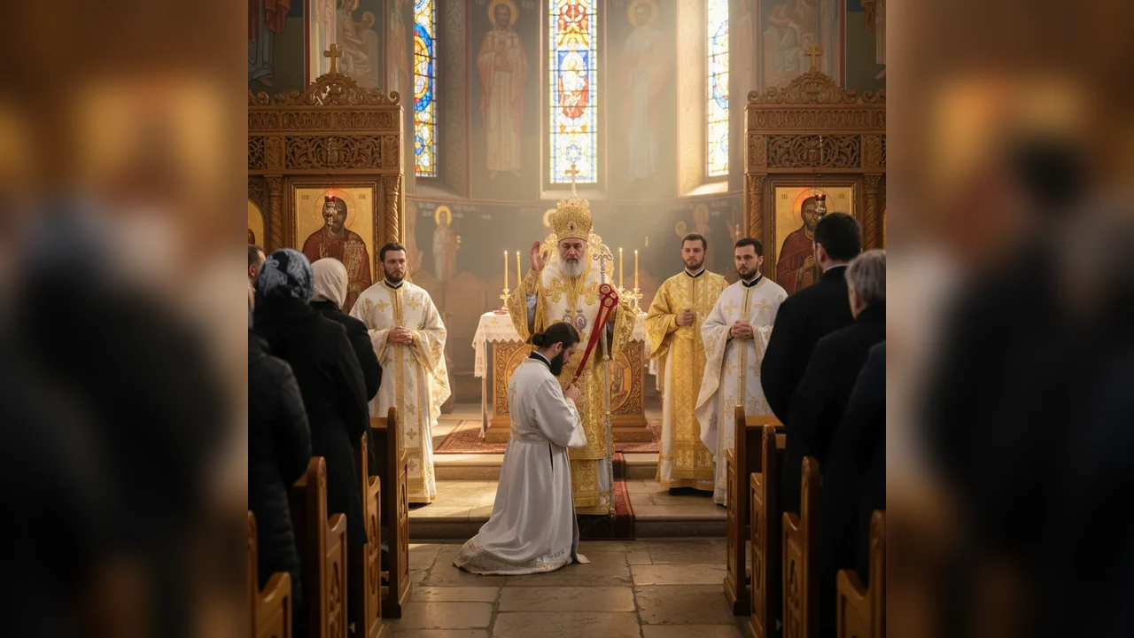 Slujbă arhierească la Bistrița: mitropolitul Andrei a acordat Crucea Transilvană preotului Ioan Bujor