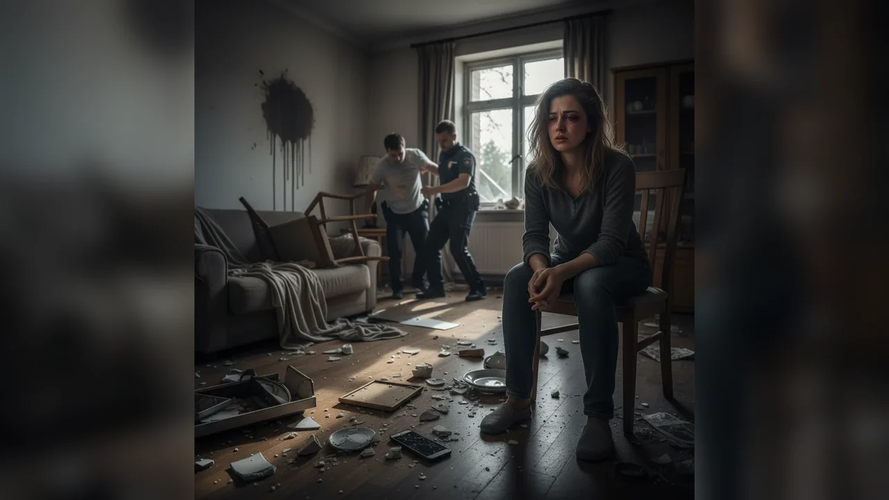 Soț agresiv își batjocorește partenera și bunurile