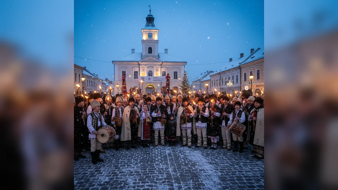 Spectacol de colinde și tradiții de iarnă, mâine, la Năsăud