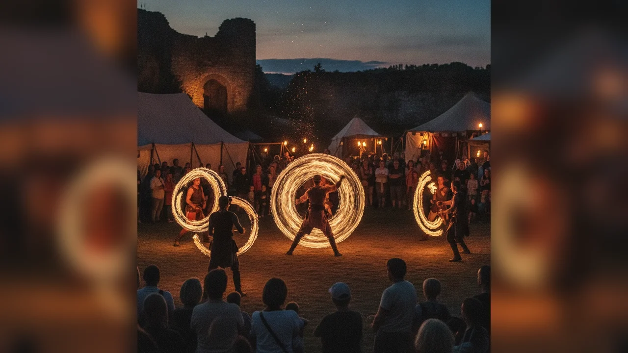 Spectacol de foc SiriuS la Zilele Medievale Bistrița