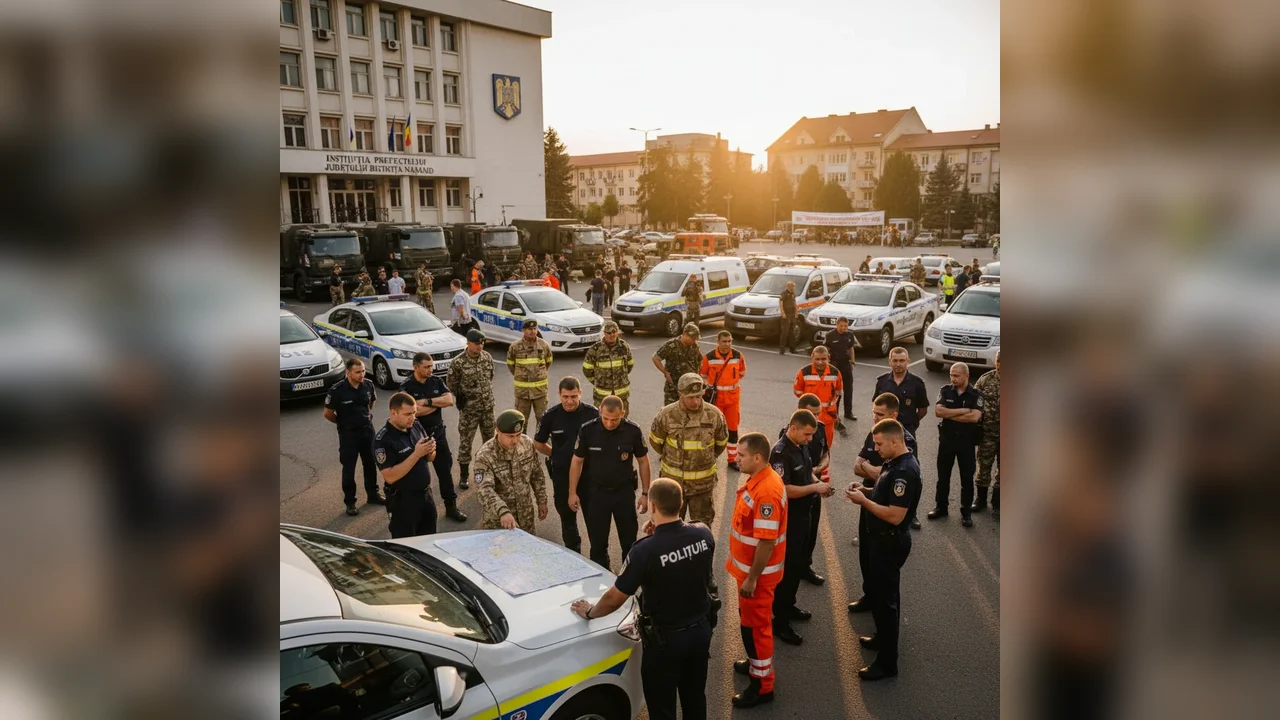 Structurile operative, mobilizate în Bistrița pentru gestionarea ninsorilor și a traficului rutier