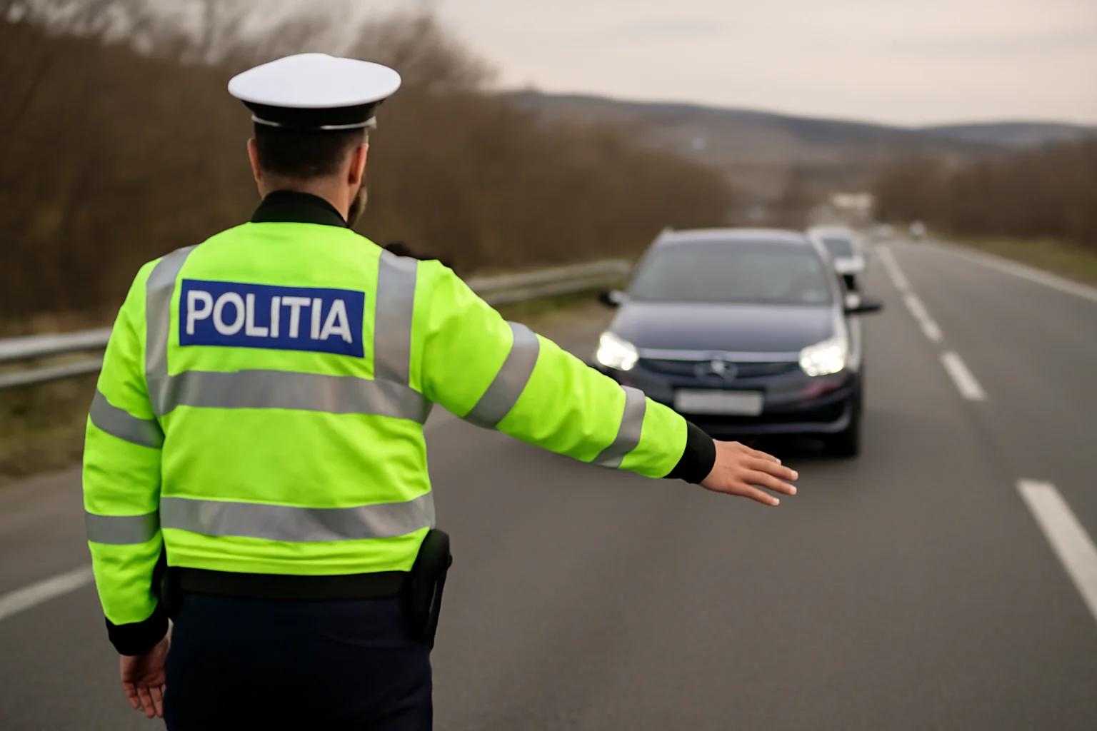 Trafic rutier oprit temporar pe DN 13, anunțat prin IPJ Bistrița-Năsăud
