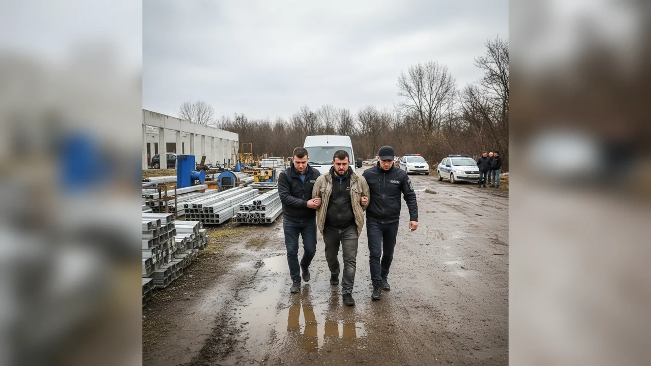 Trei bărbați reținuți la Bistrița, bănuiți de furt calificat de profile de aluminiu