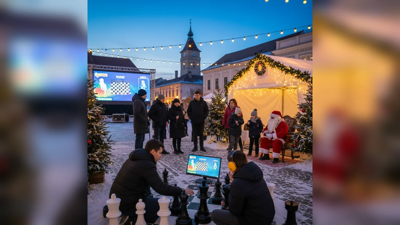 Turneu de șah, film adaptat pentru nevăzători și surdo-muți și întâlnire cu Moș Crăciun
