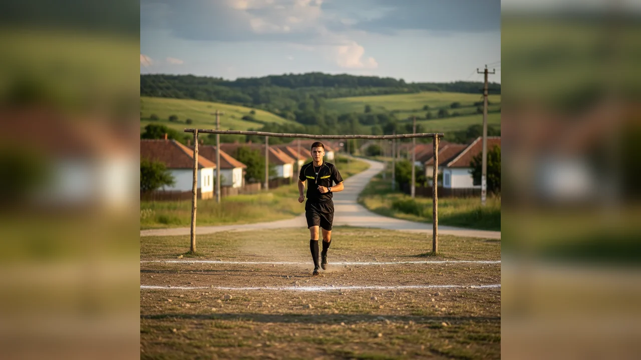 Victor Fătu, tânărul din sat care a ajuns unic arbitru de Liga 3 în județ după antrenamente pe uliță